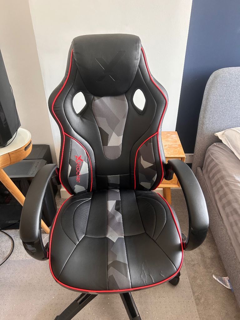 X Rocker Kratos eSports Gaming Chair - Black/Red, Good Condition