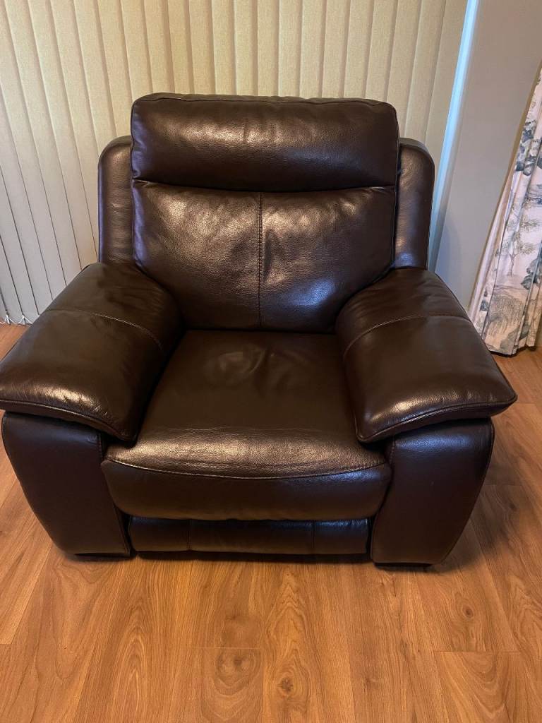 Leather recliner armchair  Barker & Stonehouse 