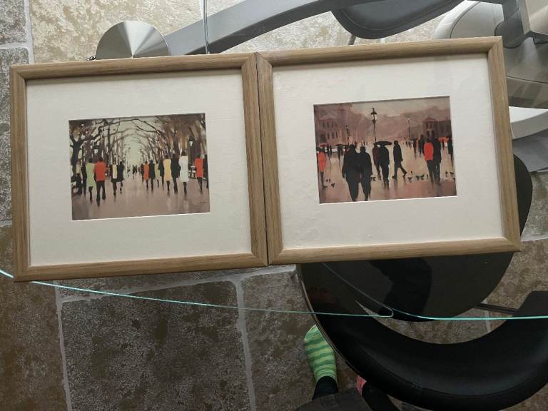 Set of two framed Lorraine Christie prints.