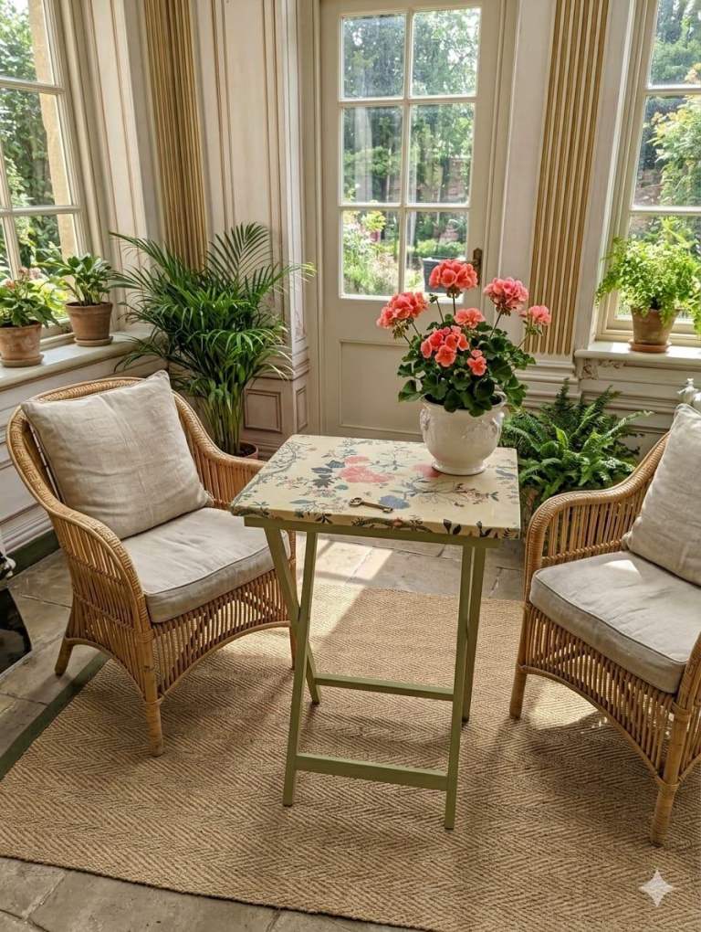 Decoupage side table