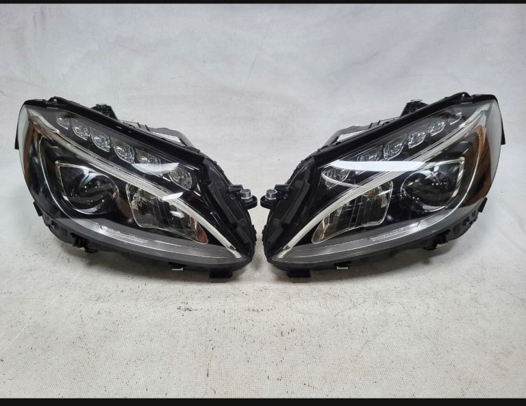 Mercedes w205 headlights full led high performance pair left right