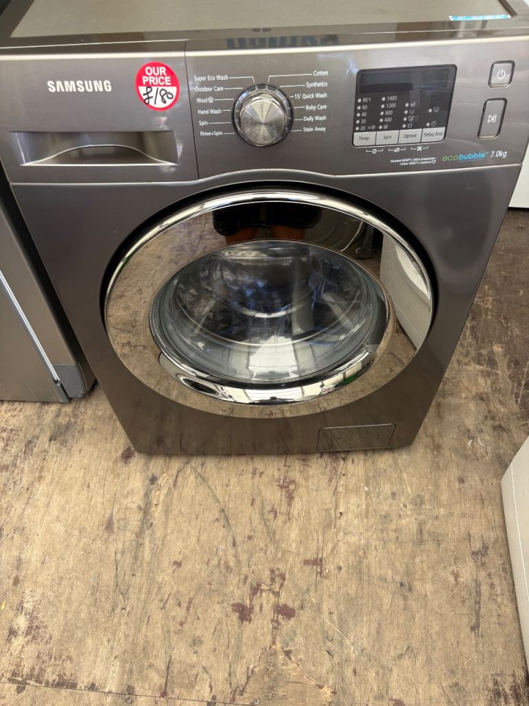 Samsung Washing Machine 7kg EcoBubble – Grey, Good Condition