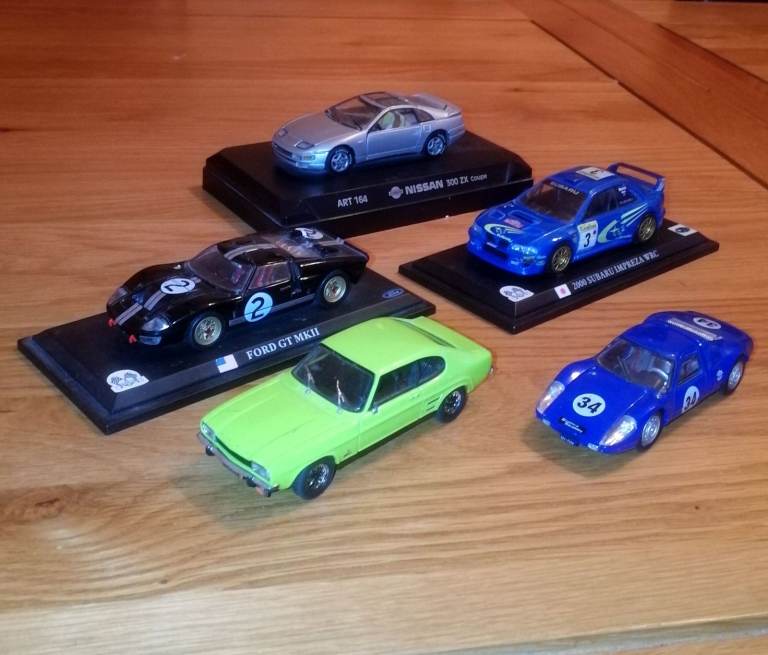 5 1/43 Scale Model Die Cast Cars 300ZX Capri Mk1 Impreza WRC Ford GT Porsche 904