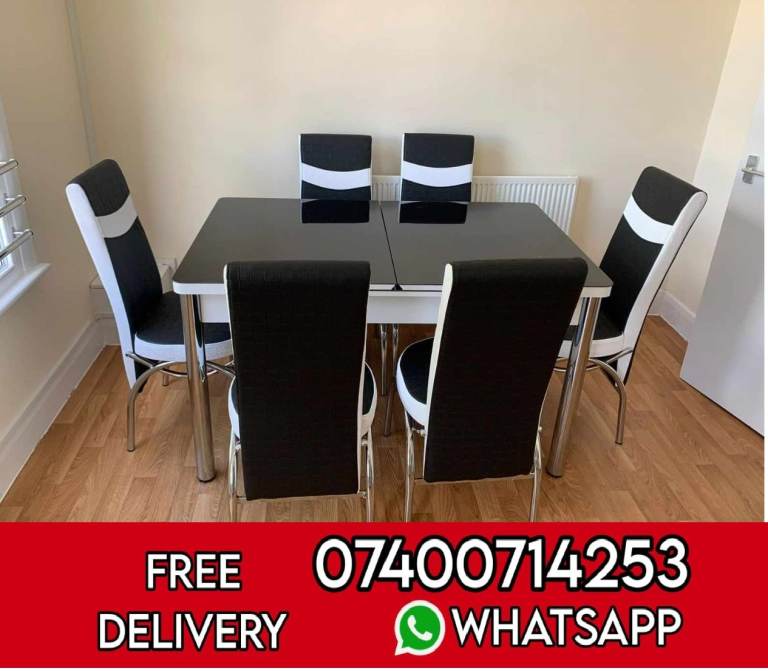 Special Price — Limited stock Marble‑Effect Dining Table 6 Chairs Set ⏳ Weekend Sale — selling fast 