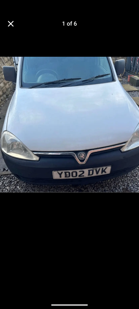 Vauxhall, COMBO, Car Derived Van, 2002, Manual, 1686 (cc)