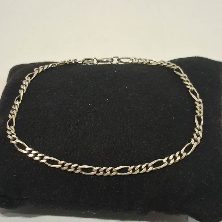 Solid Sterling Silver Bracelet Stamp 925 Weight-2,77 Grams Length-18,9 Centimeters