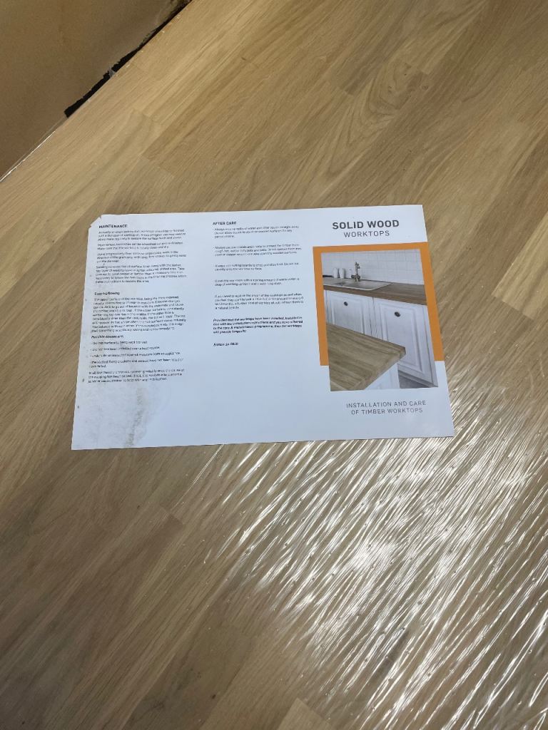 New White Oiled Solid Timber Worktops (x2)