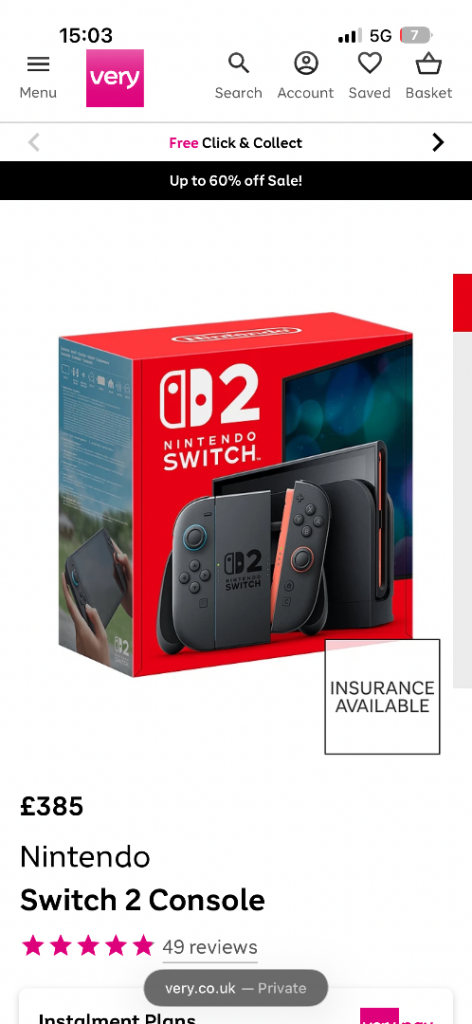 Nintendo Switch 2 Console – Brand New in Box