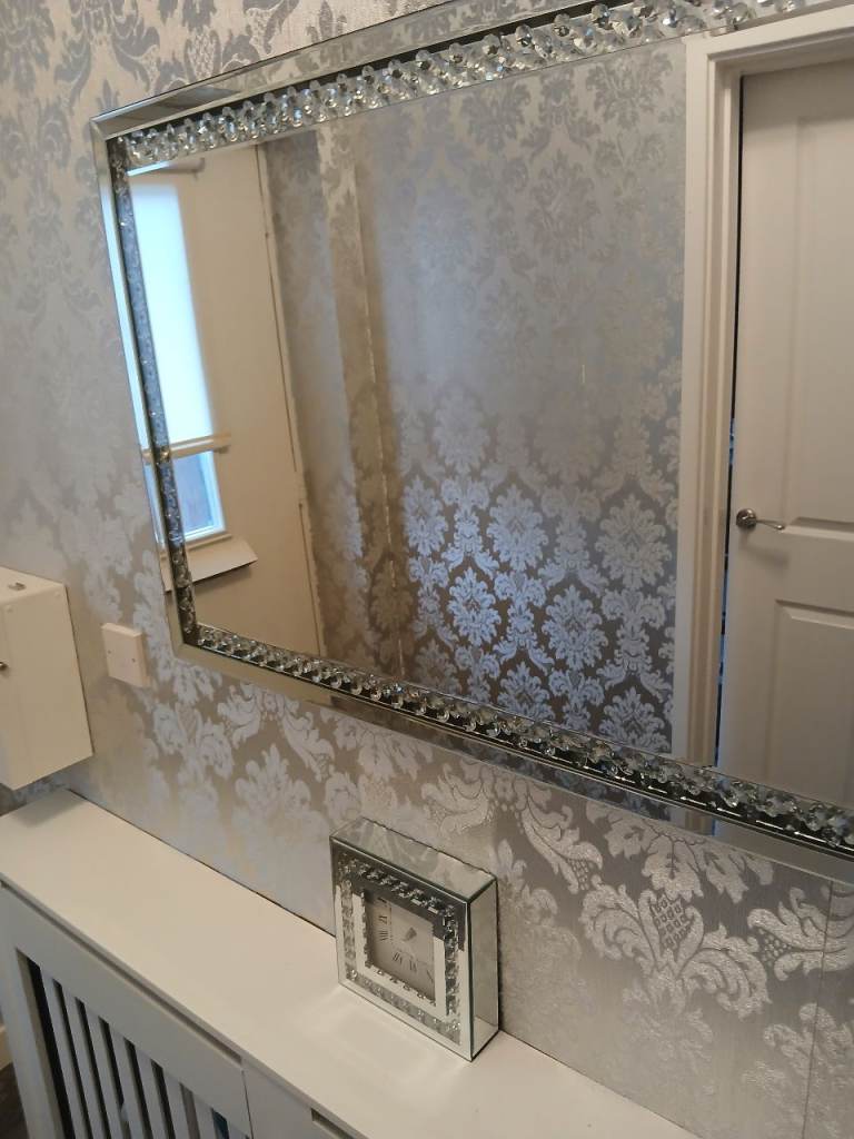 Mirror and matching clock