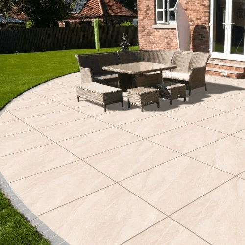 County Crema Outdoor Porcelain Paving Slabs 900x600 x 20mm – Premium Patio Tiles