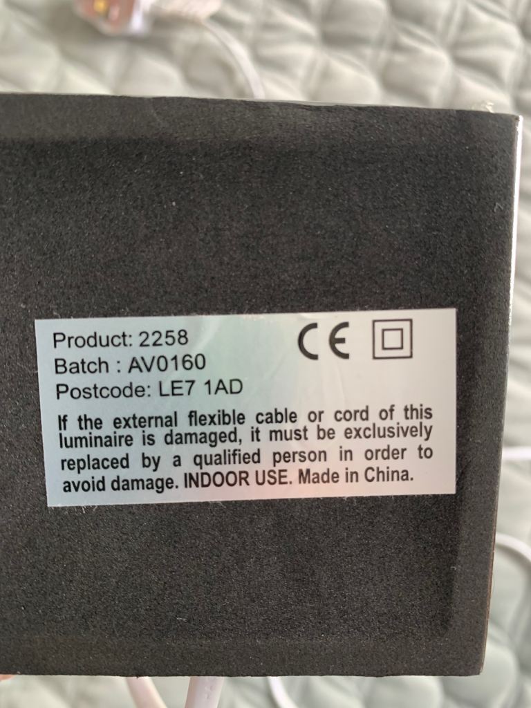 2 x Bedside / table lamps