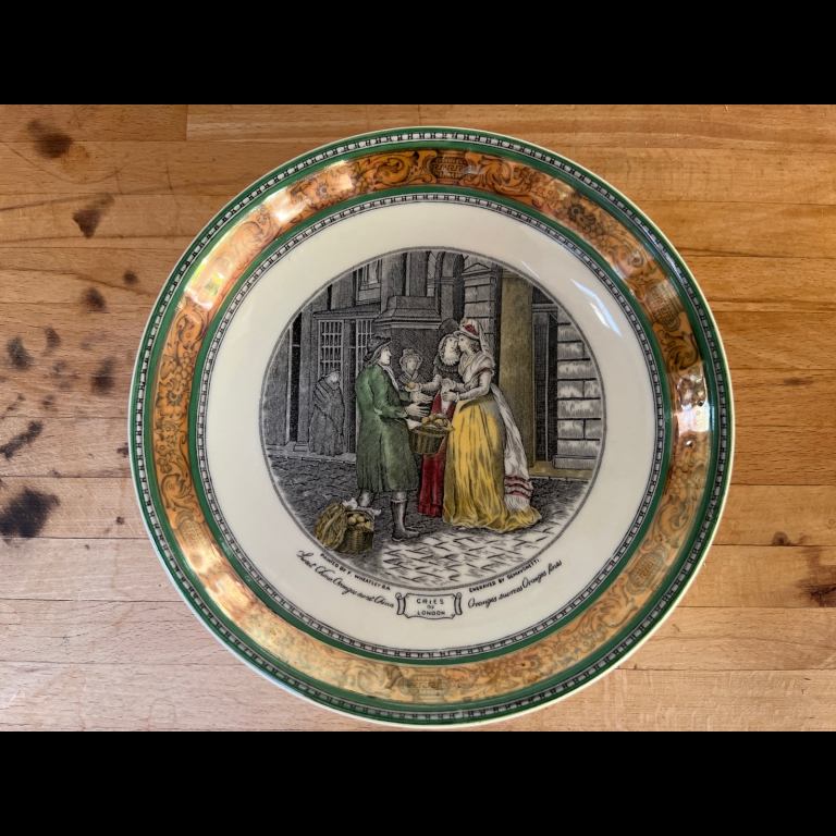 Adams english ironstone decorative bowl depicting cries of London