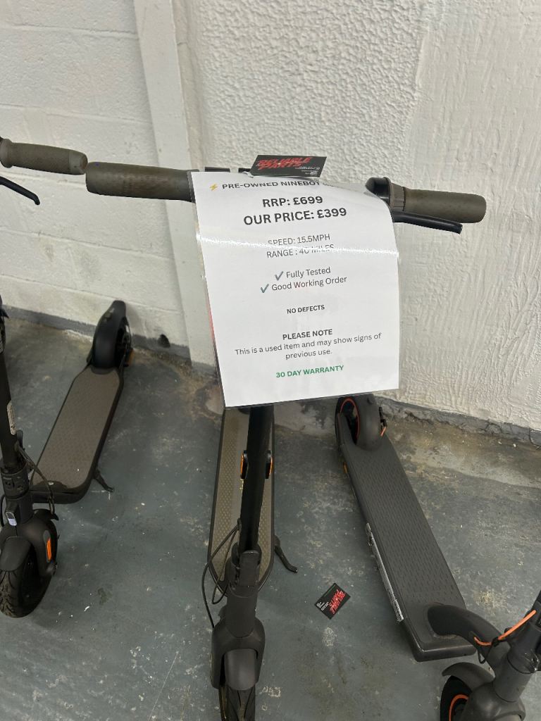 Pre owned ninebot g30e II electric scooter