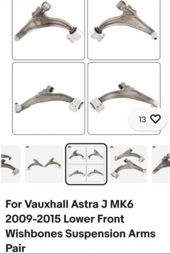 Vauxhall astra mk6 J lower front wishbones
