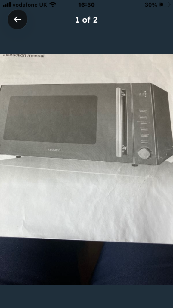 Kenwood microwave with grill