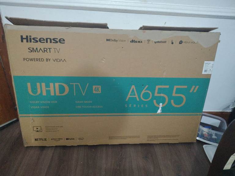 Free Hisense A655 55" UHD Smart TV – Brand New in Box