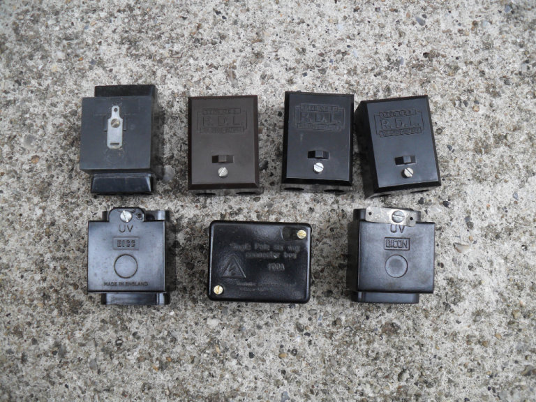 Job lot 7 x used Henley type meter tail terminal connection blocks. Service cable joints.