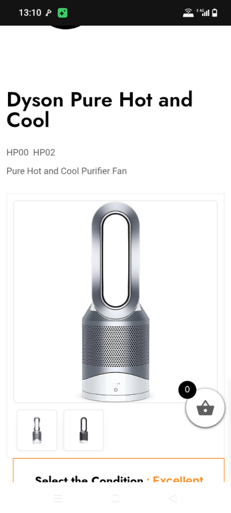 Dyson HP00 hot and cool air purifier 