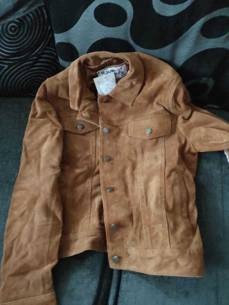 Brand new House of Leather ladies brown 1suede leather jacket