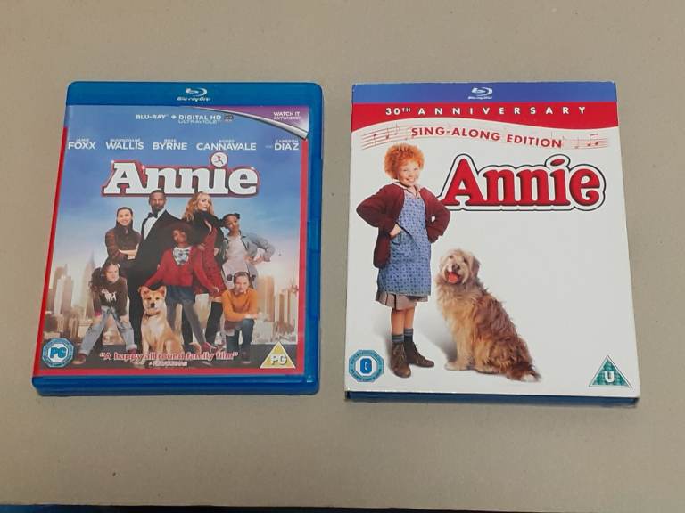 Annie 1983 & Annie 2015 Albret Finny  Jamie Foxx Cameron Diaz 2x Blu-Rays