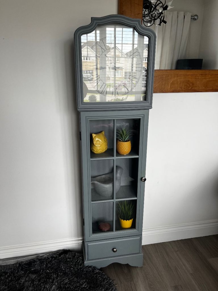 5ft Grey Grandmother clock