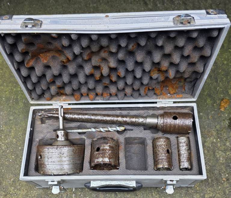 Heavy duty SDS plus-TCT concrete core drill set. READ DESCRIPTION PLEASE.