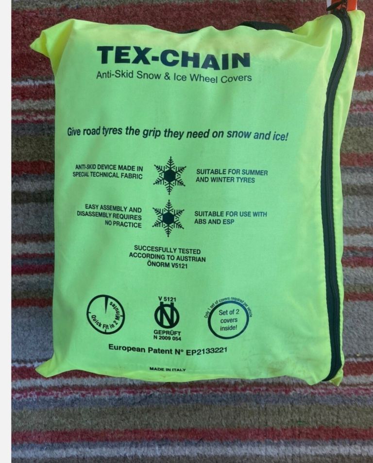 Tex Chain Anti Skid Winter Snow and Ice Wheel Tyre Covers