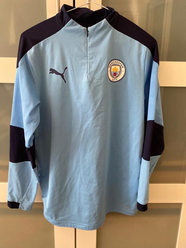 MANCHESTER CITY MENS 2019/2020 LONG SLEEVE TRAINING SHIRT SIZE 13-14YRS