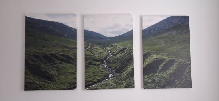Set of 3 canvas prints of Mourne mountains