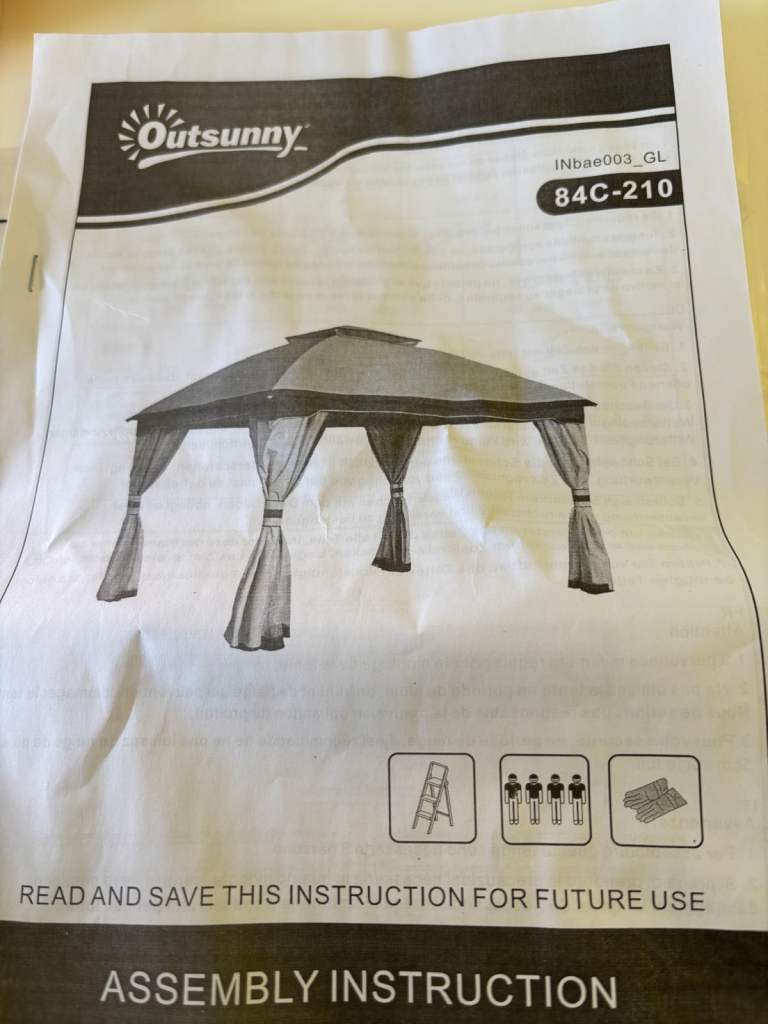 Brand New Boxed Outsunny Gazebo 3x3x3.6