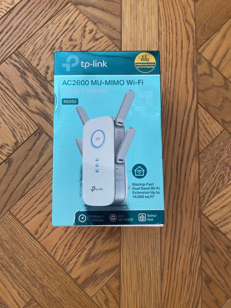 TP-Link AC2600 MU-MIMO Wi-Fi Range Extender RE650 - NEW