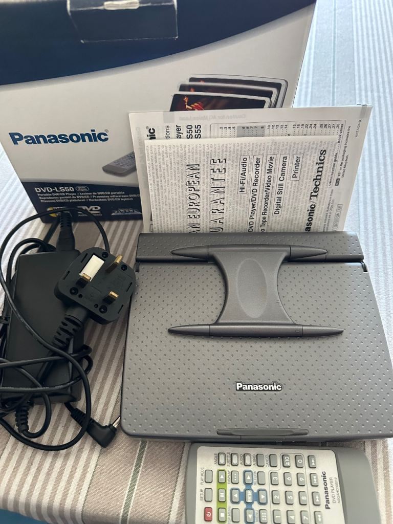 Panasonic DVD-LS50 Portable DVD Player with Remote and Power Supply