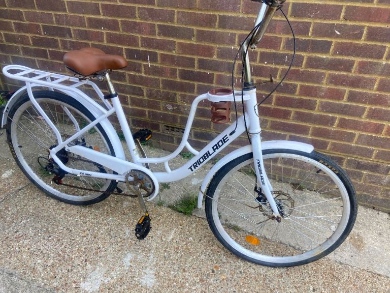Bike Ladies Trioblade Step Through Dutch Style Hybrid Bicycle Disc Brakes 