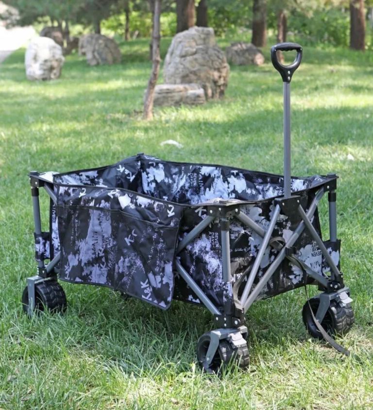 Huge Luxury Heavy Duty Large Folding Trolley Cart Wagon Festival Beach Camping Fising