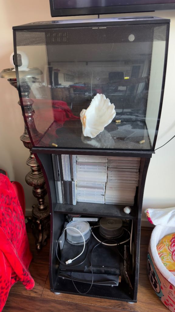 37 L litre aquarium with a stand
