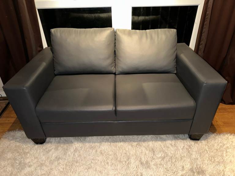GREY TWO SEATER SOFA, GOOD AS NEW