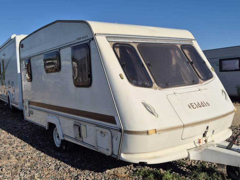 elddis wisp 400 /4 4 berth light ( 780kg ) and small caravan with mover awning