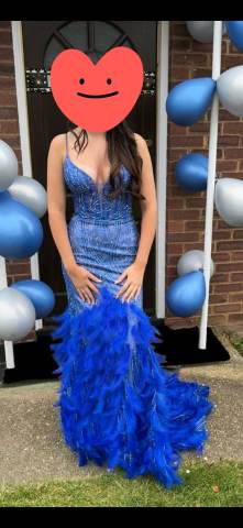 strapless open back dress Clarisse 810451 Prom Dress - Royal