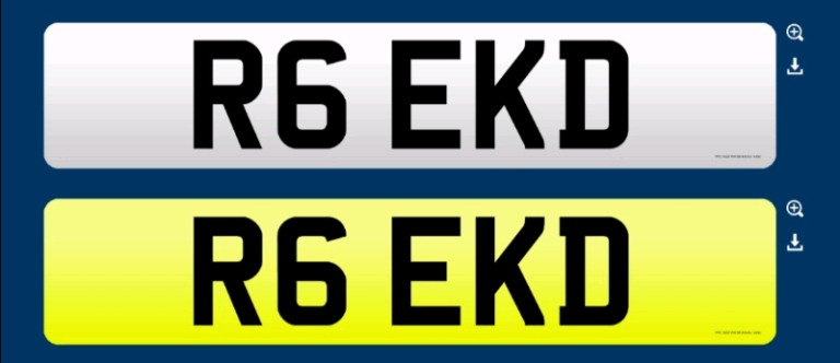 Private number plate R6 EKD yamaha r6 r1)