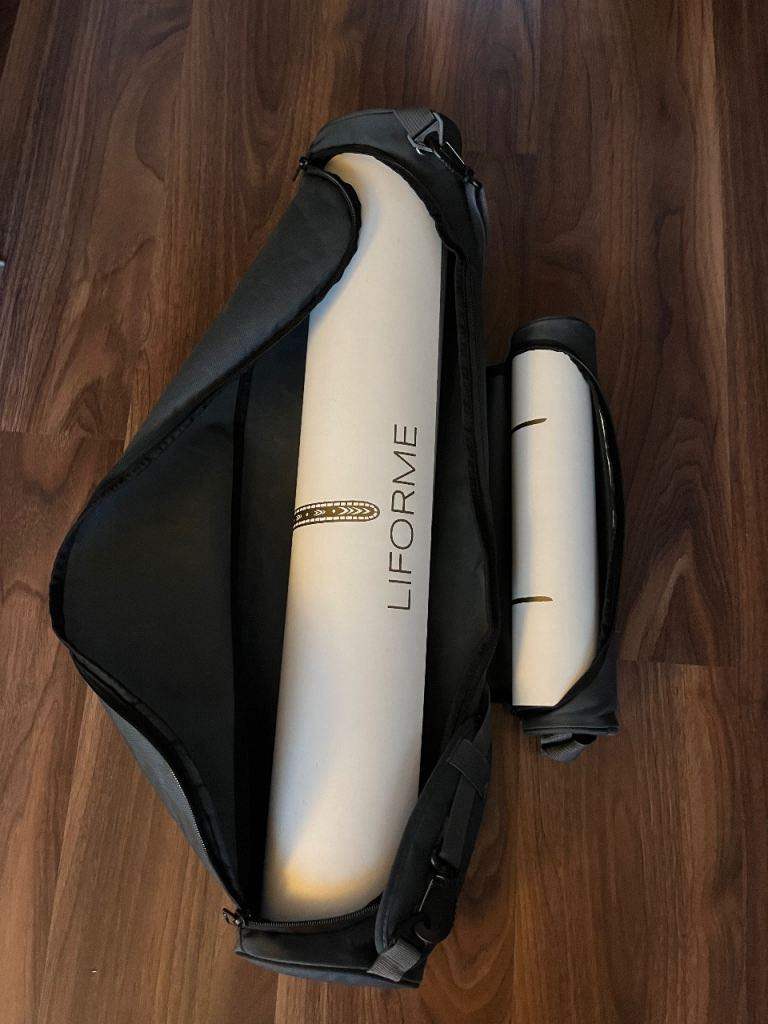 Liforme White Magic Yoga Mat + Pad + Carry Bag Excellent Condition White Gold