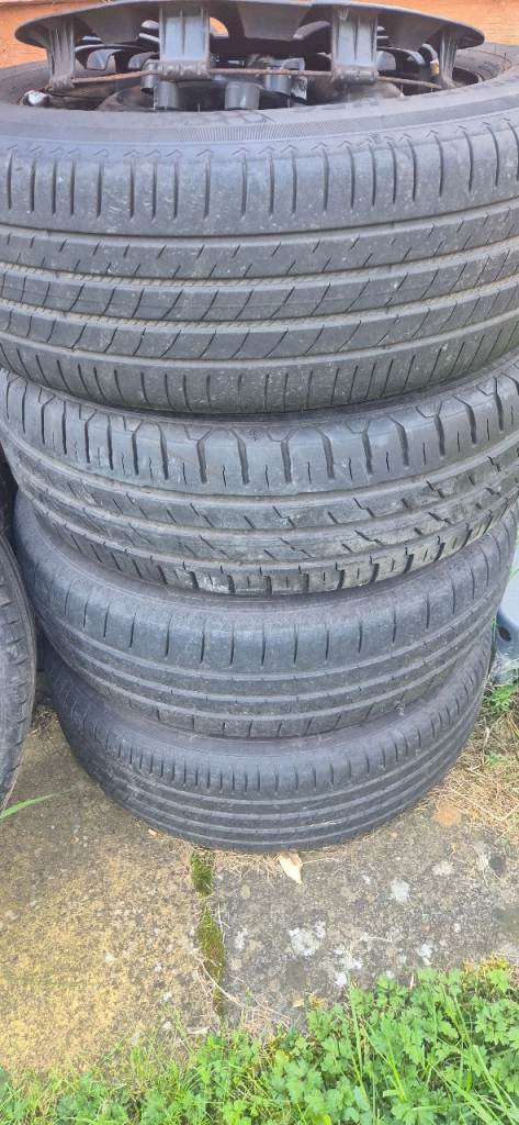 5x caddy steel wheels and tyres 