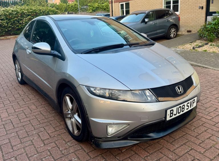 08 PLATE HONDA CIVIC 1.8 AUTOMATIC TYPE S ULEZ FREE SILVER PANORAMIC SUNROOF LOW MILES