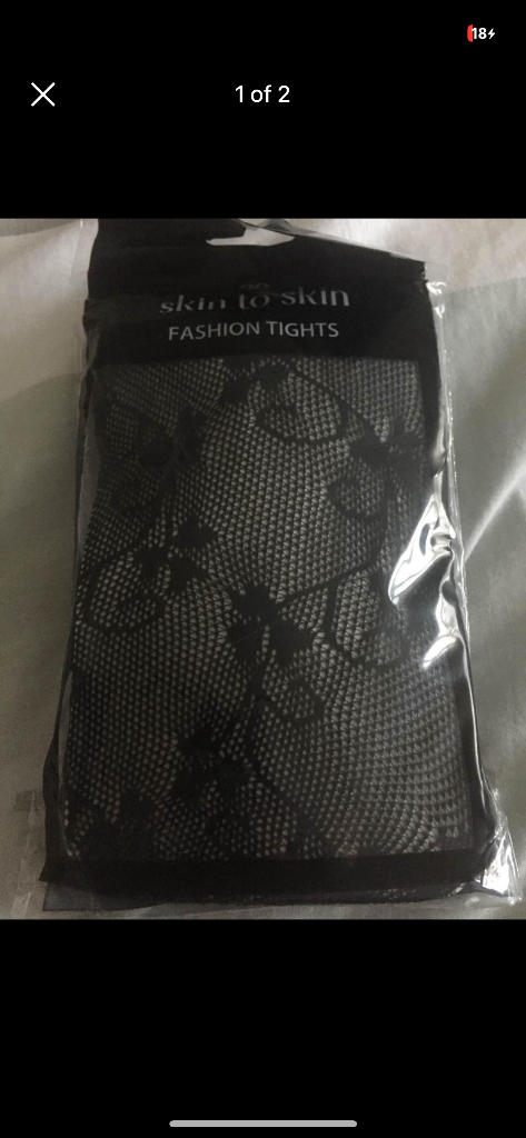 (471) Black tights, size medium, new!