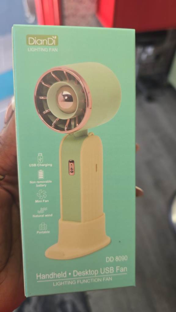 DianDi Handheld/Desktop USB Fan - New
