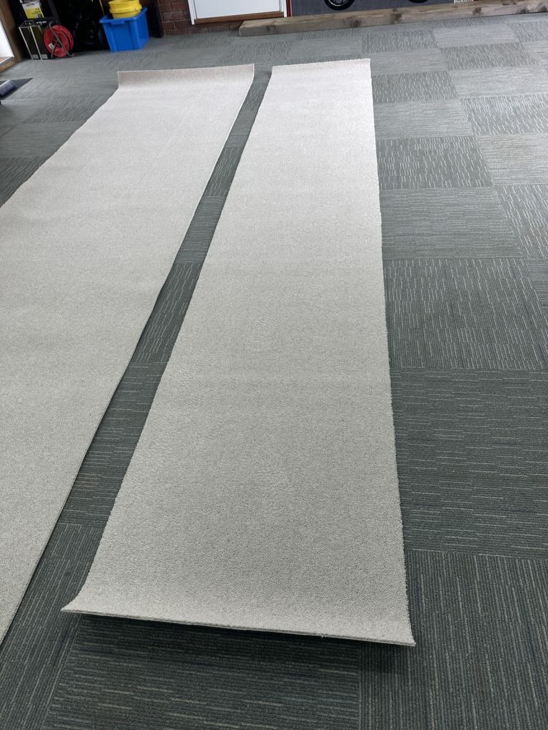 2 pieces wool carpet runners light beige fleck Brand New