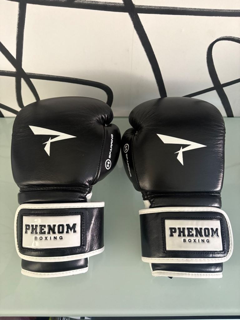 Phenom Boxing Gloves S4 16oz – Black, Genuine Leather