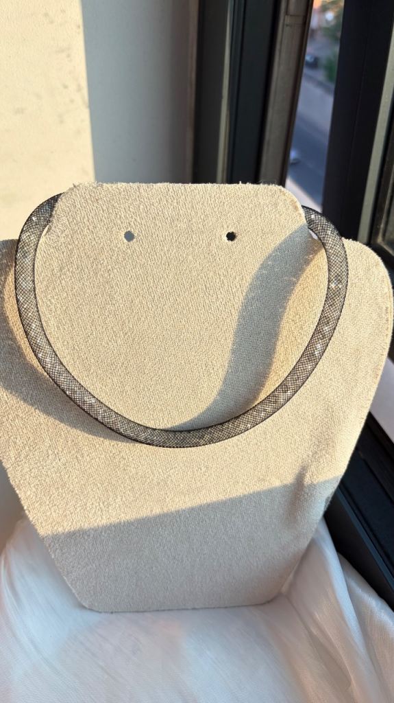 Black Mesh Necklace with Magnetic Clasp – As Good As New