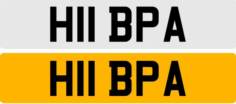 plate, number plate, personalised, cherished, private number plate  H11 BPA on retention.