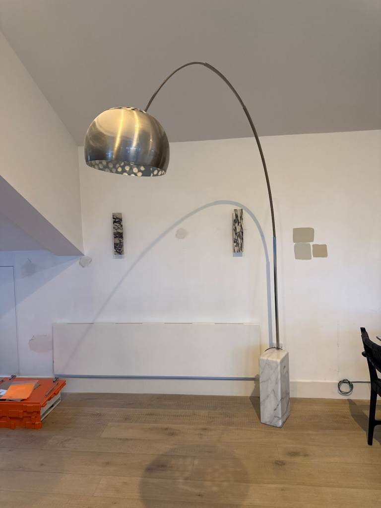 Arc Floor Style Lamp With Real Marble Base