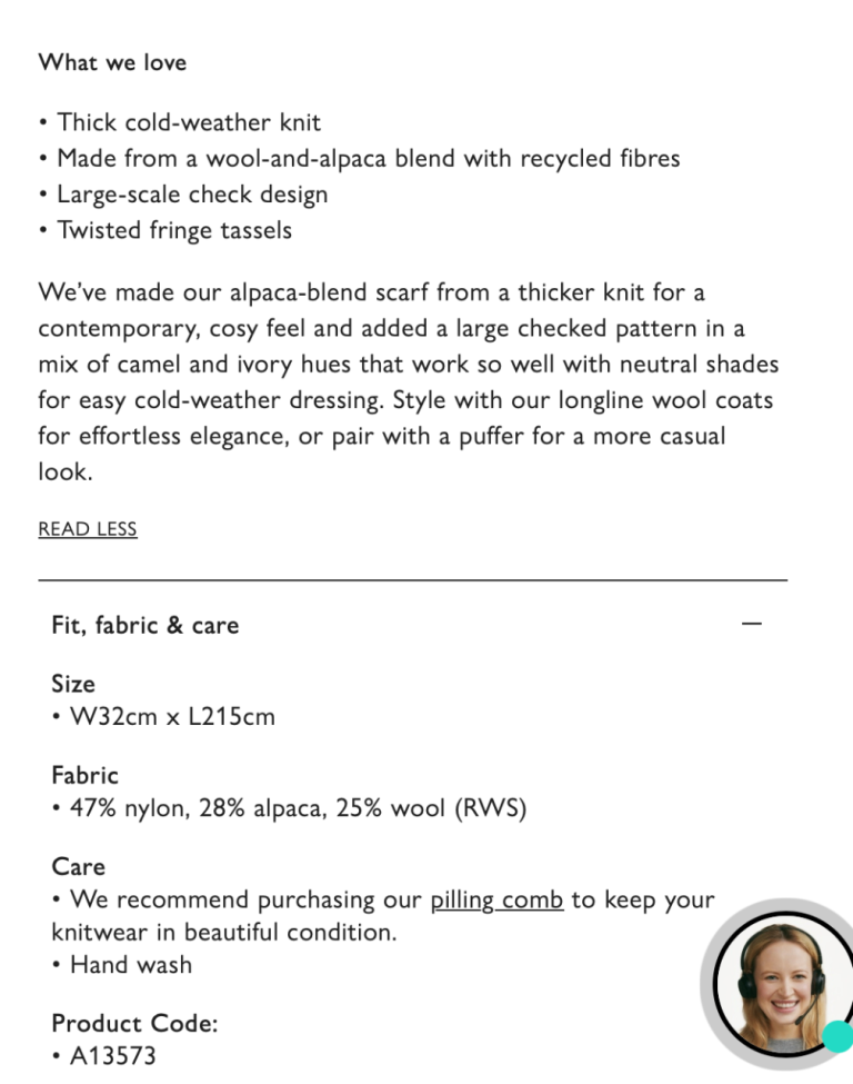 The White Company New Alpaca Blend Check Scarf